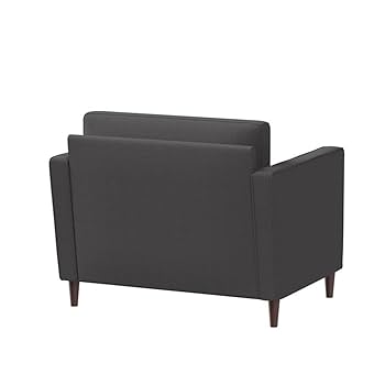 Style Chair ST グレー Uixe Mid-Century Dark Gray Linen Upholstered Accent Arm